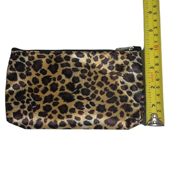 Leopard Print Small Makeup / Cosmetics Bag / Clutch, New Without Tags - Picture 5 of 8